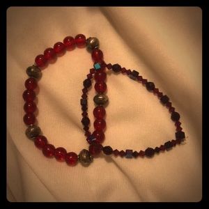 Red elastic bracelets